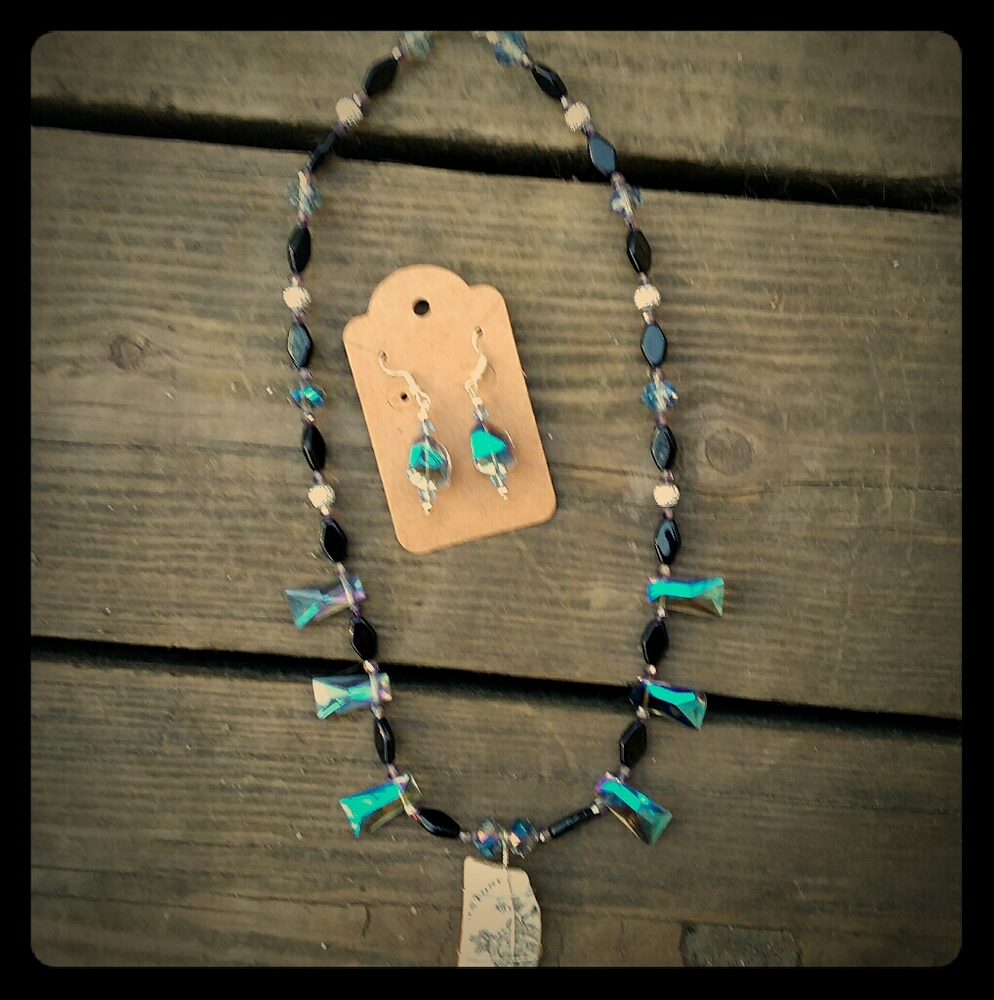 Unicorn necklace & earrings